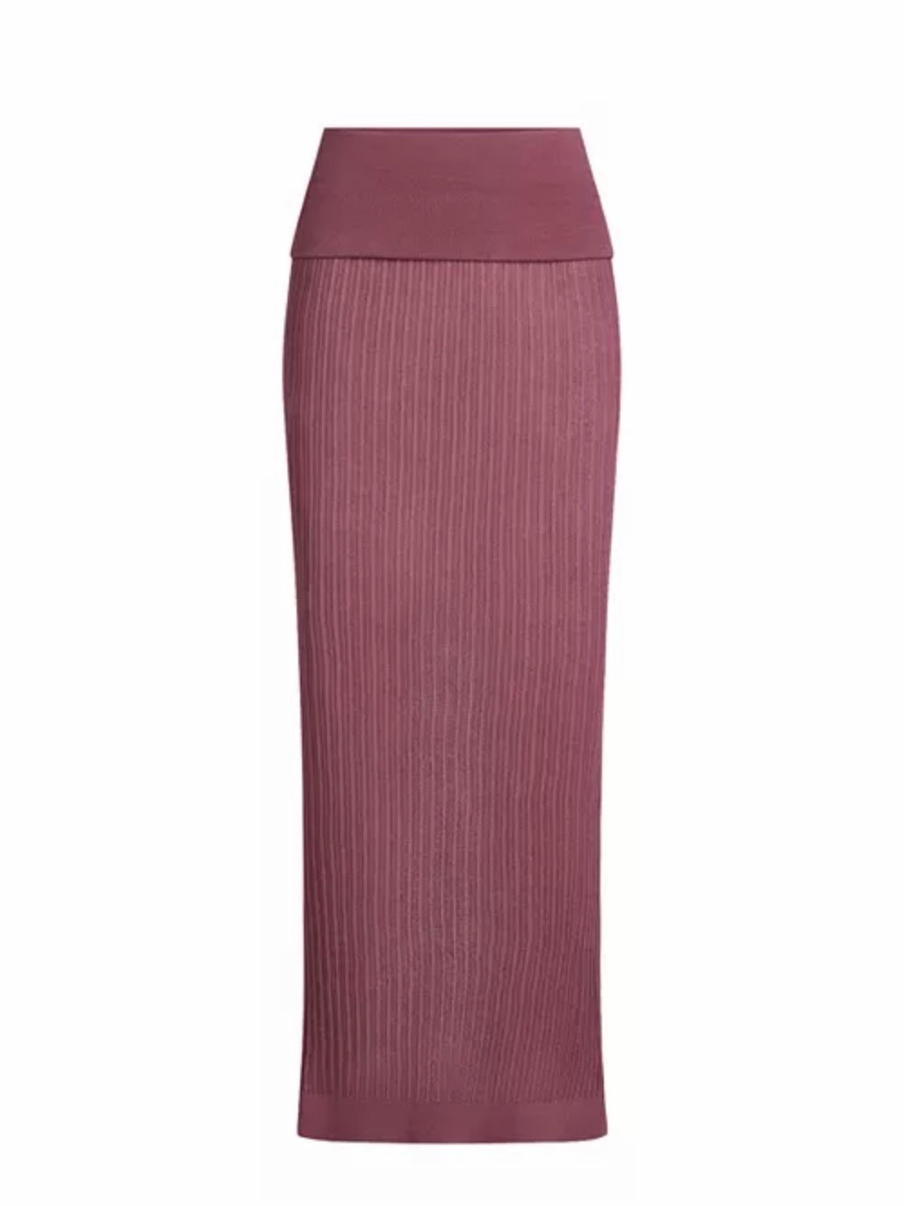 SKIMS Stretch Ribbed Maxi Skirt in Mauve with tags